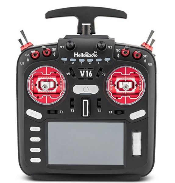 HR1004 HelloRadio V16 MAX 2,4GHz - ELRS LBT Mode 2 Fernsteuerung rot